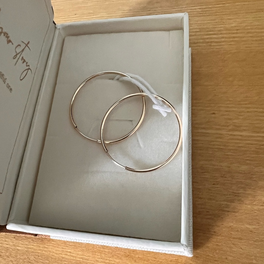 Made By Mary Live In Hoop Earrings - Gold Filled 30mm